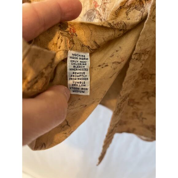 Ralph Lauren Vintage Equestrian Jumper Horse Brown XXL Button Down Shirt Mens - Picture 5 of 6